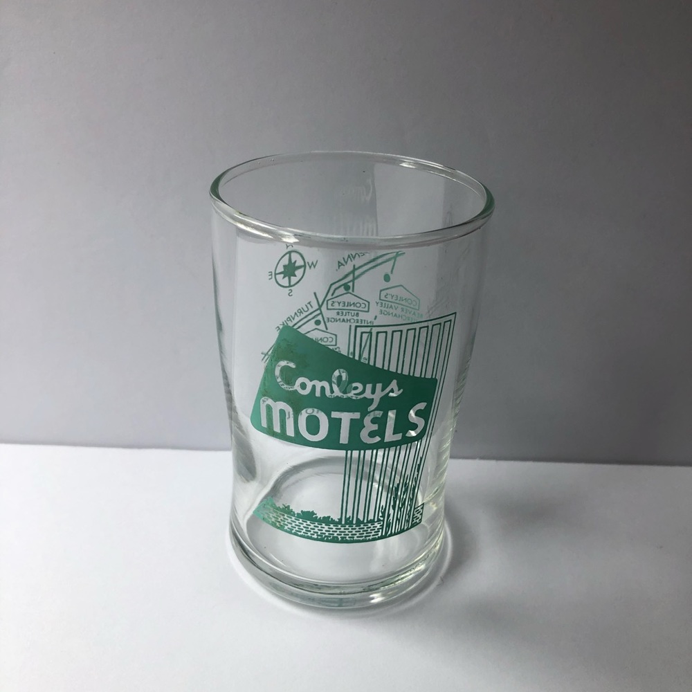 Vintage Conleys Motel Souvenir Glass Pittsburgh PA